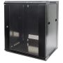 Intellinet 19" netwerkkast wand (standaard), 15U, 450 mm diep, zwart, bouwpakket, max. 60 kg, bruikbare diepte 260–350 mm, metalen & glazen deur, afneembare zijpanelen, montagemateriaal niet inbegrepen (711937) thumbnail