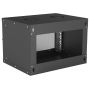 Intellinet 19" netwerkkast wand (basic), 6U, 400 mm diep, zwart, bouwpakket, max. 50 kg, bruikbare diepte 340 mm, glazen deur, montagemateriaal niet inbegrepen (714143) thumbnail