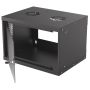Intellinet 19" netwerkkast wand (basic), 6U, 400 mm diep, zwart, bouwpakket, max. 50 kg, bruikbare diepte 340 mm, glazen deur, montagemateriaal niet inbegrepen (714143) thumbnail