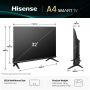 Hisense 32E4QT 81,3 cm (32") HD Smart TV Wifi Zwart (32E4QT) thumbnail
