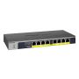 NETGEAR GS108PP Unmanaged Gigabit Ethernet (10/100/1000) Power over Ethernet (PoE) Zwart (GS108PP-100EUS) thumbnail