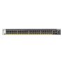 NETGEAR ProSAFE Managed Switch - GSM4352PB - Stackable platform met 48 PoE+ poorten + 2 x SFP+ en 2 x 10GBASE-T poorten (1000W PSU) (GSM4352PB-100NES) thumbnail