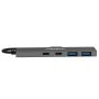 Origin Storage OS-HUB-USB3/C laptop dock & poortreplicator Bedraad USB 3.2 Gen 1 (3.1 Gen 1) Type-A + Type-C Grijs (OS-HUB-USB3/C) thumbnail