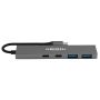 Origin Storage OS-HUB-USB3/C laptop dock & poortreplicator Bedraad USB 3.2 Gen 1 (3.1 Gen 1) Type-A + Type-C Grijs (OS-HUB-USB3/C) thumbnail