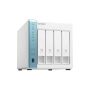 QNAP TS-431P3 NAS Tower Annapurna Labs Alpine AL-314 2 GB DDR3 0 TB QNAP Turbo System Turkoois, Wit (TS-431P3-2G) thumbnail