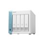 QNAP TS-431P3 NAS Tower Annapurna Labs Alpine AL-314 2 GB DDR3 0 TB QNAP Turbo System Turkoois, Wit (TS-431P3-2G) thumbnail