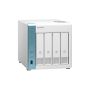 QNAP TS-431P3 NAS Tower Annapurna Labs Alpine AL-314 2 GB DDR3 0 TB QNAP Turbo System Turkoois, Wit (TS-431P3-2G) thumbnail