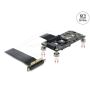 Delock PCI Express 3.0 x4 naar M.2 Key M Adapter 10cm (64357) thumbnail