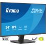 iiyama ProLite X2497HSU-B1 computer monitor 60,5 cm (23.8") 1920 x 1080 Pixels Full HD Zwart (X2497HSU-B1) thumbnail