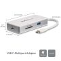 StarTech.com USB-C 4-in1 multiport adapter - SD (UHS-II) kaartlezer - 100W Power Delivery - 4K HDMI - GbE - 1x USB 3.0 (DKT3CHSD4GPD) thumbnail