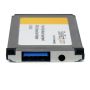 StarTech.com 1-poorts verzonken gemonteerde ExpressCard SuperSpeed USB 3.0 kaartadapter met UASP-ondersteuning (ECUSB3S11) thumbnail