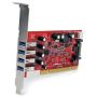 StarTech.com 4 Port PCI SuperSpeed USB 3.0 Adapterkaart met SATA/SP4 Voeding - Quad Port PCI USB 3 Controller Kaart - 5Gbps (PCIUSB3S4) thumbnail