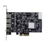 StarTech.com 4 poorts USB 3.1 PCIe kaart met 2 onafhankelijke kanalen 3x USB-A en 1x USB-C (PEXUS313AC2V) thumbnail