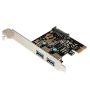 StarTech.com 2 poort USB 3.0 PCI Express controller kaart met SATA voeding (PEXUSB3S23) thumbnail