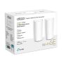 TP-Link DECOXE2001PACK mesh-wifi-systeem Tri-band (2,4 GHz / 5 GHz / 6 GHz) Wi-Fi 6E (802.11ax) Wit 1 Intern (DECO XE200(1-PACK)) thumbnail