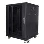 Lanberg FF01-6615-12BL - Free-standing rack - 15U - 800 kg - Lock - Storage rails - Adjustable feet (FF01-6615-12BL) thumbnail