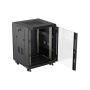 LANBERG 19 15U 600x600 freist. perfor. Tür (FlatPack) sw (Speditionsversand) (FF01-6615-23B) thumbnail
