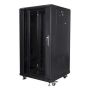 Lanberg rack FF01-6622-12B 22U 19 Inch 1160 mm 600mm 600 mm rack glass 800 kg black (FF01-6622-12B) thumbnail