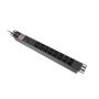 Lanberg PDU 5x Schuko met Schakelaar 19" 2m C14 Zwart (PDU-05F-0200-IEC-BK) thumbnail
