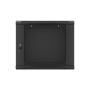 Lanberg 19 inch Wandkast 9U 600x450 met glazen deur zwart (WF01-6409-10B) thumbnail
