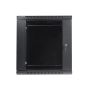 Lanberg 19" Wandschrank 12U 600x450mm met glazen deur zwart (WF01-6412-10B) thumbnail
