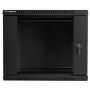 Lanberg 19 inch Wandkast 9U 600x600 mm met Metalen Deur Zwart (WF01-6609-10B) thumbnail