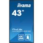 iiyama LH4360UHS-B1AG beeldkrant Digitaal A-kaart 108 cm (42.5") LED Wifi 500 cd/m² 4K Ultra HD Zwart Type processor Android 11 24/7 (LH4360UHS-B1AG) thumbnail