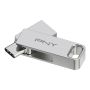 PNY DUO LINK USB flash drive 128 GB USB Type-A / USB Type-C 3.2 Gen 1 (3.1 Gen 1) Roestvrijstaal (P-FDI128DULINKTYC-GE) thumbnail
