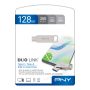 PNY DUO LINK USB flash drive 128 GB USB Type-A / USB Type-C 3.2 Gen 1 (3.1 Gen 1) Roestvrijstaal (P-FDI128DULINKTYC-GE) thumbnail