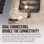 PNY DUO LINK USB flash drive 128 GB USB Type-A / USB Type-C 3.2 Gen 1 (3.1 Gen 1) Roestvrijstaal (P-FDI128DULINKTYC-GE) thumbnail