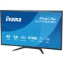 iiyama ProLite X4373UHSU-B2 computer monitor 109,2 cm (43") 3840 x 2160 Pixels 4K Ultra HD LED Zwart (X4373UHSU-B2) thumbnail