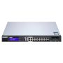 QNAP QGD-1600P Managed Gigabit Ethernet (10/100/1000) Power over Ethernet (PoE) 1U Zwart, Grijs (QGD-1600P-4G) thumbnail