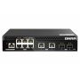 QNAP QSW-M2106R-2S2T netwerk-switch Managed L2 10G Ethernet (100/1000/10000) 1U Zwart (QSW-M2106R-2S2T) thumbnail