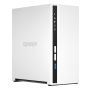 QNAP TS-233 data-opslag-server NAS Tower ARM Cortex-A55 2 GB 0 TB QNAP QTS Wit (TS-233) thumbnail