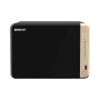 QNAP TS-664 NAS Tower Intel® Celeron® N5095 8 GB DDR4 0 TB QNAP QTS Zwart, Brons (TS-664-8G) thumbnail
