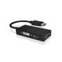 ICY BOX IB-AC1031 DisplayPort DVI-D + VGA (D-Sub) + HDMI Zwart (IB-AC1031) thumbnail
