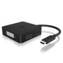 ICY BOX IB-DK1104-C 0,15 m USB Type-C DVI + VGA + DisplayPort + HDMI Zwart (IB-DK1104-C) thumbnail