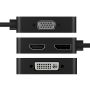 ICY BOX IB-DK1104-C 0,15 m USB Type-C DVI + VGA + DisplayPort + HDMI Zwart (IB-DK1104-C) thumbnail