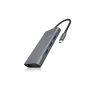 ICY BOX IB-DK4040-CPD Bedraad USB 3.2 Gen 1 (3.1 Gen 1) Type-C Antraciet, Zwart (IB-DK4040-CPD) thumbnail