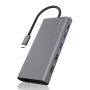 ICY BOX IB-DK4050-CPD Bedraad USB 3.2 Gen 1 (3.1 Gen 1) Type-C Antraciet (IB-DK4050-CPD) thumbnail