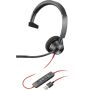 HP Poly Blackwire 3310 Microsoft Teams Certified Headset +USB-C/A-adapter TAA (760Q7AA) thumbnail
