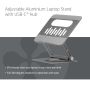 CLUB3D Verstelbare aluminium laptopstandaard met USB-C®-hub (CSV-2554) thumbnail