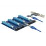 Delock Riser Card PCI Express x1 naar 3x PCIe x1 met 50 cm USB-kabel thumbnail