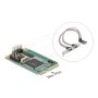 Delock Mini PCIe I/O full size 4 x Seriell RS-232 (95278) thumbnail