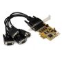 StarTech.com 4-poorts PCI Express (PCIe) RS232 seriële kaart met voedingsuitgang en ESD-beveiliging (PEX4S553S) thumbnail