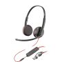 HP Poly Poly Blackwire C3225 - 3200 Series - Headset - On-Ear - kabelgebunden - USB, 3,5 mm Stecker - Geräuschisolierung (209747 (209747-201) thumbnail