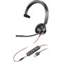 HP Poly Poly Blackwire 3315 - 3300 Series - Headset - On-Ear - kabelgebunden - USB, 3,5 mm Stecker (213936-01) (213936-01) thumbnail