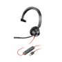 HP Poly Blackwire 3310 Microsoft Teams Certified Headset +USB-C/A-adapter TAA thumbnail