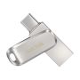 SanDisk Ultra Dual Drive Luxe USB flash drive 256 GB USB Type-A / USB Type-C 3.2 Gen 1 (3.1 Gen 1) Roestvrijstaal (SDDDC4-256G-G46) thumbnail