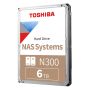 Toshiba N300 NAS 6TB 512MB 7200RPM (HDEX01SZNA51F) thumbnail